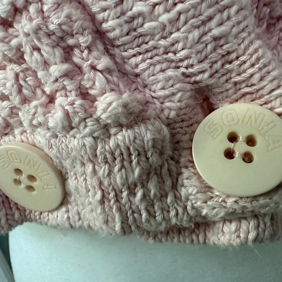 Sonia Rykiel $250 Vintage Crop Tank Top Sleeveless Crocheted Sweater Vest Size L - Picture 4 of 5